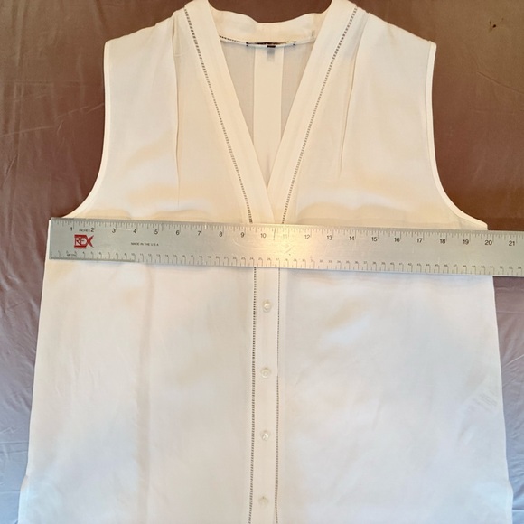 Kobi Halperin Sleeveless Linen Blend White Blouse Size Medium MSRP $298 - Picture 4 of 8